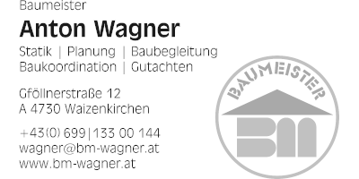 Baumeister Anton Wagner